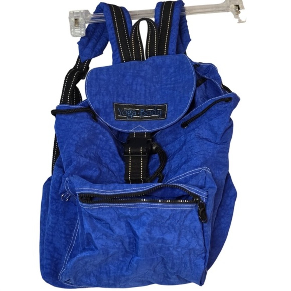 Yoga Body Blue Nylon Ruck‎ Backpack Yoga Mat Carrier 17x11x8 Lightweight Bag
